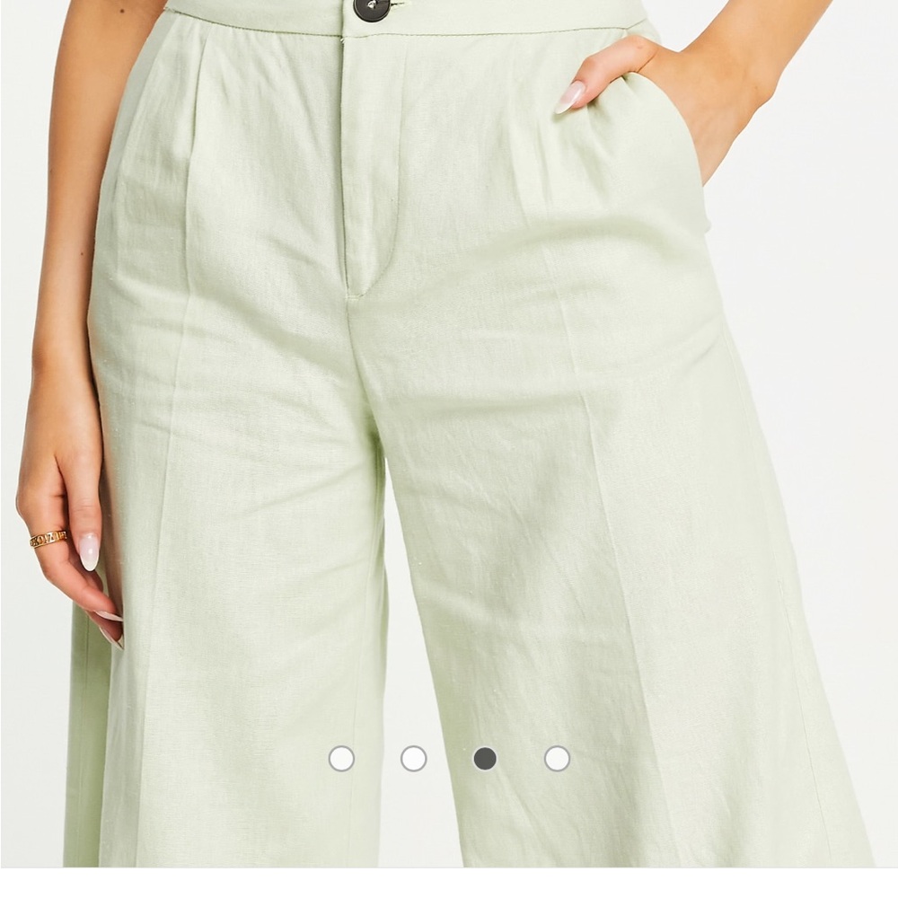 ASOS Light Green Straight Leg Trousers